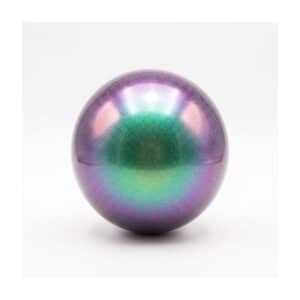 Pelota Caucho Glow Iridiscente Amaya con reflejos verdes y lilas